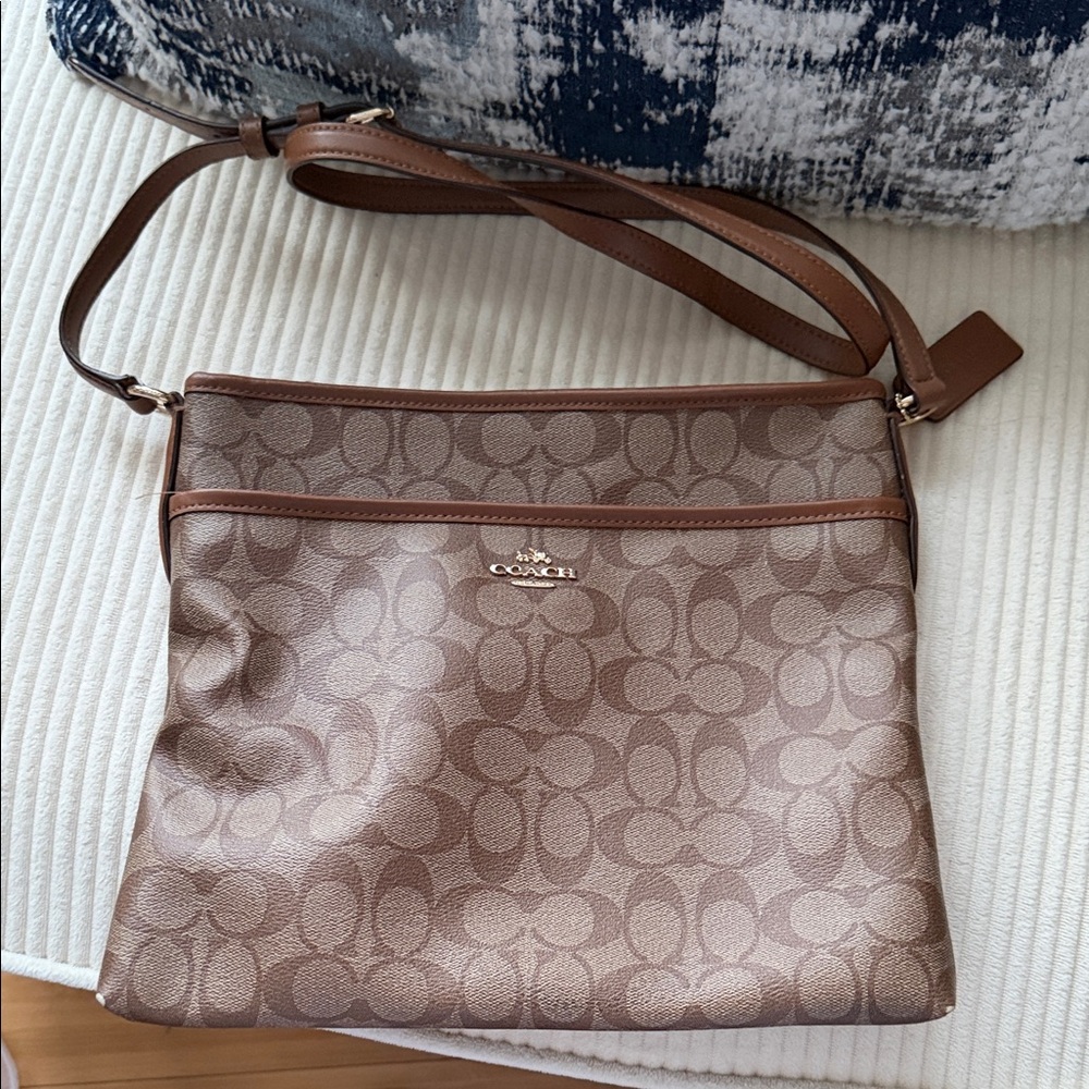 Coach Tan Signature Crossbody Bag